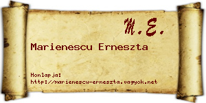 Marienescu Erneszta névjegykártya